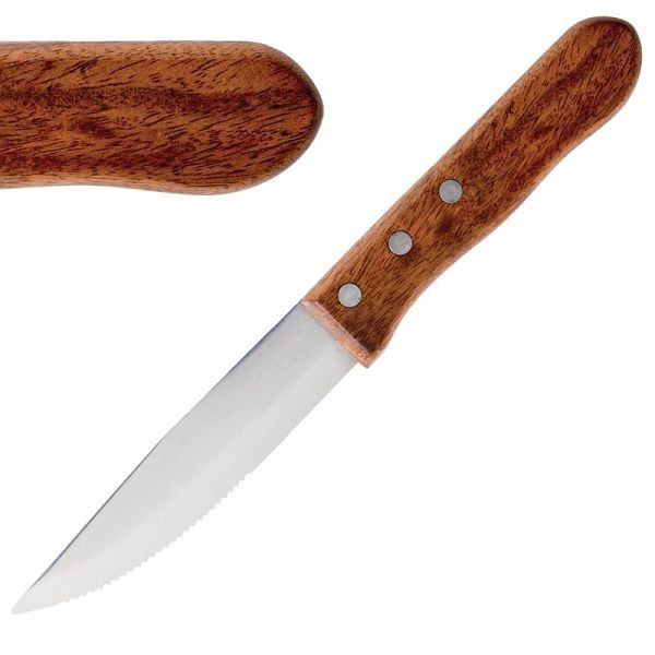 Cuchillo de carne OLYMPIA Jumbo con mango de madera 12,5cm, GG819
