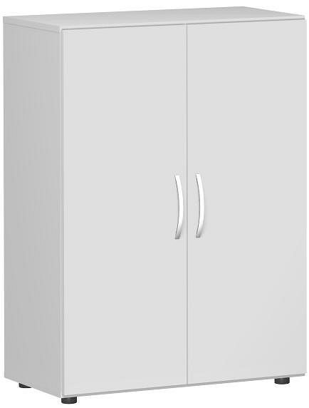 Armario de puerta batiente geramöbel con pies, incluye amortiguador de puerta, sin cerradura, 800x420x1104, gris claro/gris claro, S-383102-LL