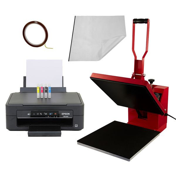 Prensa térmica PixMax transfer press 38 x 38 cm e impresora con tinta en el juego, 27267
