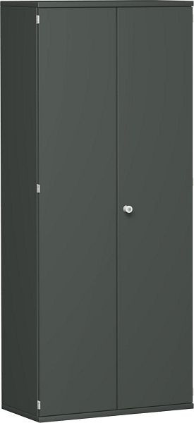 Armario geramöbel con puerta batiente, 4 estantes decorativos, con llave, 800x425x1920, grafito/grafito, N-10D508-GG