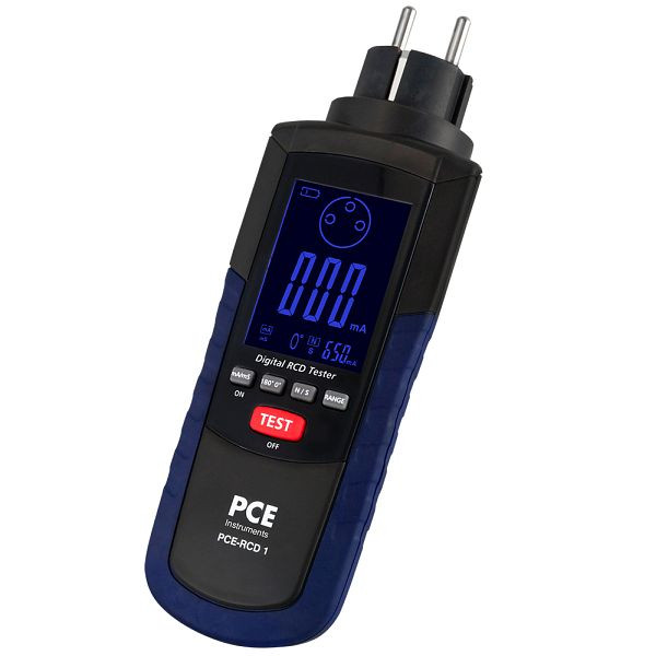 Probador de instalación de PCE Instruments, prueba rápida de interruptores FI, PCE-RCD 1