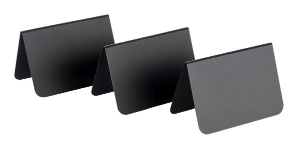 Soporte de mesa APS, 10,5 x 6 cm, altura: 6,5 cm, PVC, negro, esquinas redondeadas, paquete de 10 unidades, 00012