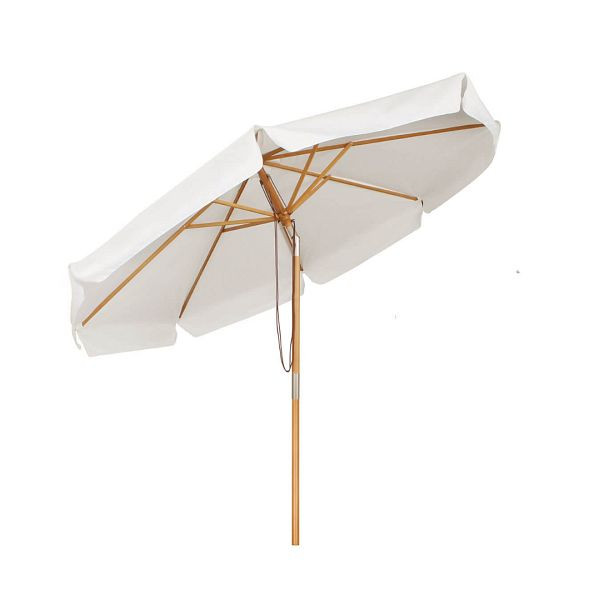 Parasol Sekey Ø300cm madera, blanco, 33330008