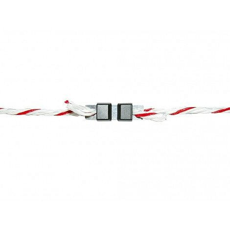 Conector de cable Growi Litzclip, PU: 10 piezas, para cable de cerca eléctrica de 5 mm, acero inoxidable, 10053660