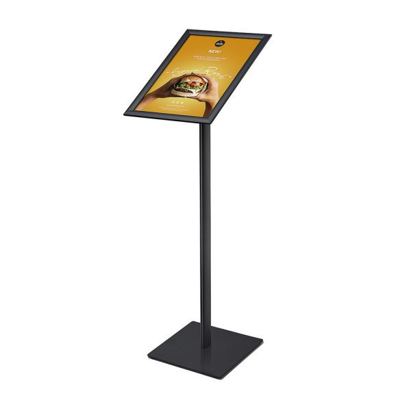 Showdown Displays Diseño del tablero de menús Estándar Negro Esquinas en inglete de 25 mm A3, MBA3G25C9005