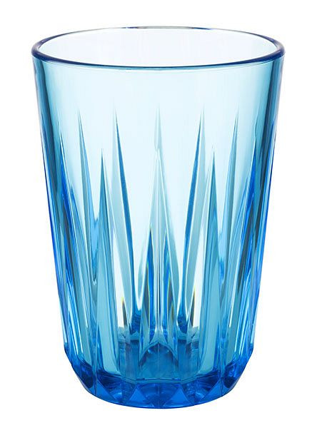 Vaso APS -CRYSTAL-, Ø 7 cm, altura: 9,5 cm, Tritan, azul, 0,15 litro, paquete: 48 unidades, 10513
