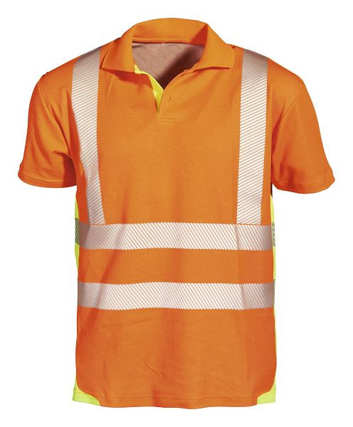 Polo de protección de advertencia PKA, 160 g/m², naranja/amarillo, tamaño: S, PU: 5 piezas, WAPM-OGE-002
