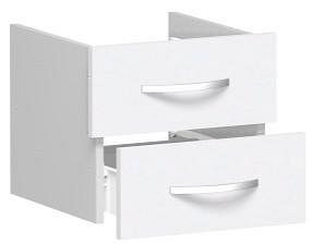 Inserto de cajón geramöbel para ancho de armario 400 mm, para 2.°, 3.° o 4.° altura de archivo, sin cerradura, 1 altura de archivo, blanco, S-341700-W