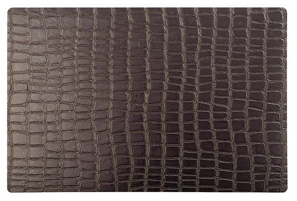 APS mantel individual - marrón -CROCO-, 45 x 30 cm, plástico (EVA), fondo antideslizante, paquete de 6, 60537