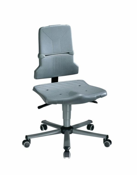 silla de trabajo giratoria bimos Sintec, asiento y respaldo de plástico, con ruedas, 9803-1000