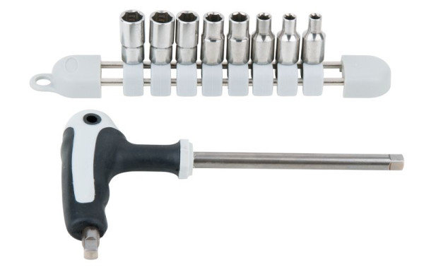 KS Tools Juego de llaves de tubo de acero inoxidable, 9 piezas, 910.2450