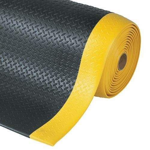 Alfombra antifatiga DENIOS DS 9.15, alfombra 0,9 x 1,5 m, negro / amarillo, 123-414