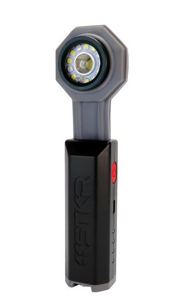 Linterna LED Busching "Flexit" con luz UV, 400 lm, 180° Flex, batería, 100903