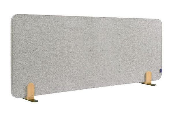 Legamaster ELEMENTS tabique de mesa acústico 60x160 cm gris tranquilo con 2 soportes, 7-209832