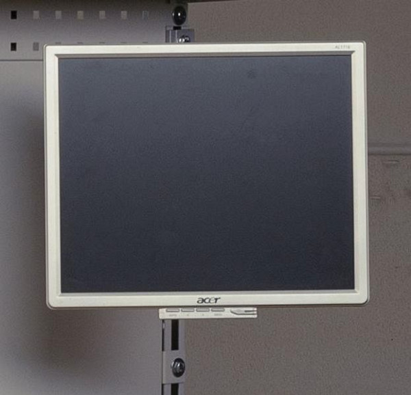 Soporte de pared para monitor TFT / LCD &quot;Telescopio&quot; KLW de aluminio, color plateado, soporte VESA (hasta 100 x 100 mm), ABS-SA2-MTSW-01