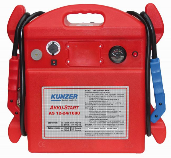 Kunzer arranque a batería portátil 12V 1600A, 24V 800A, AS 12-24/1600