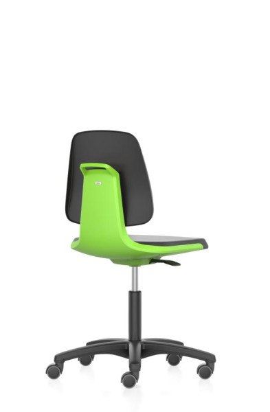 silla de trabajo bimos Labsit con ruedas, asiento H.450-650 mm, espuma de PU, carcasa de asiento verde, 9123-2000-3280