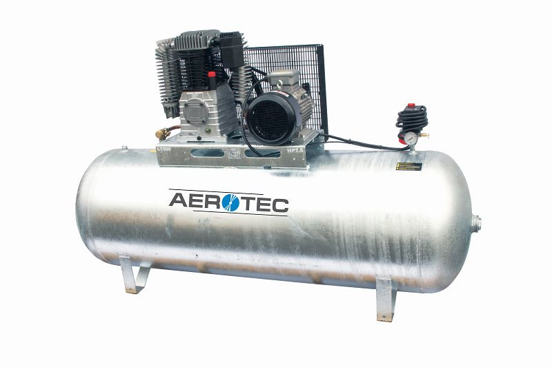 AEROTEC N60-500 Z PRO horizontal - Compresor galvanizado de 400 voltios lubricado con aceite, 2005323
