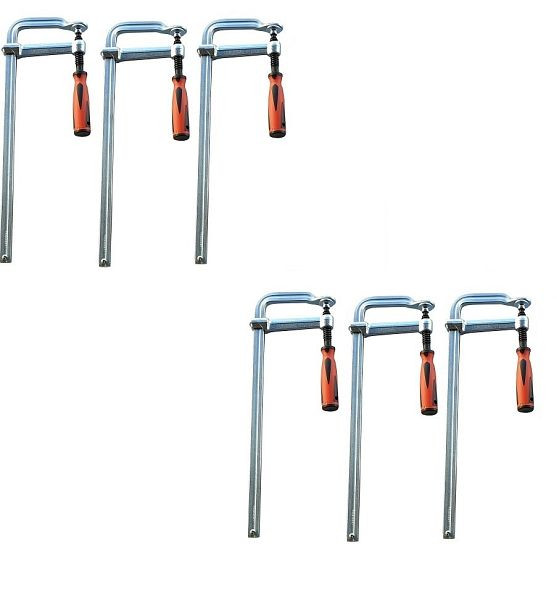 Abrazadera de tornillo profesional de acero VaGo-Tools Abrazaderas de abrazadera de mesa de 80 x 160 mm, PU: 6 piezas, 260-150x6_jv