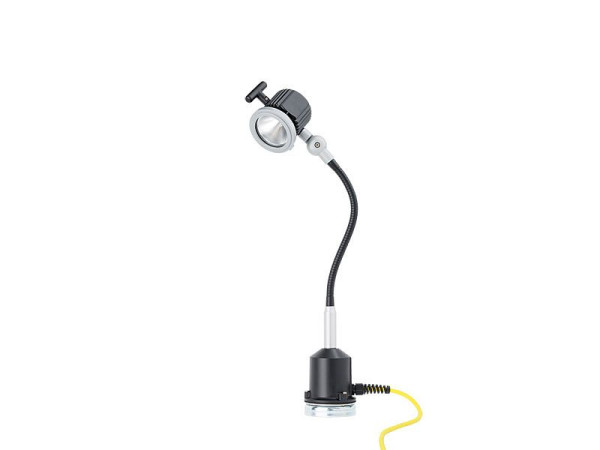 ELSPRO Lámpara LED para puesto de trabajo, regulable, móvil con imán, manguera metálica, longitud: 300 mm, tensión: 24 V AC, 7ZD1814031