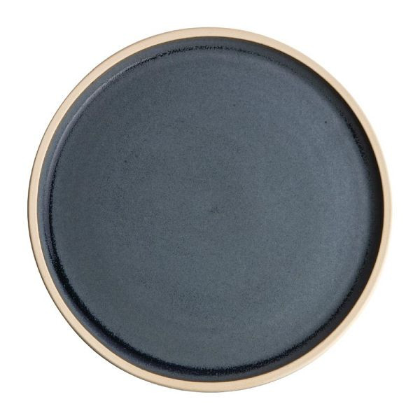 OLYMPIA plato plano redondo de lona granito-azul 18cm, PU: 6 piezas, FA300