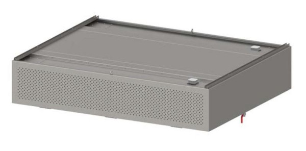 Campana de inducción Stalgast con compensación, forma de caja de 1200 mm x 1800 mm con filtro de laberinto/ciclón LC2 tipo A, DH121815