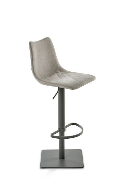 Mayer Sitzmöbel de bar y mostrador myTOBY, tapizado del asiento cuero sintético vintage gris claro, estructura gris, 1275_14_544