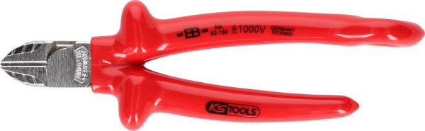KS Tools Cortador lateral de 1000 V con ojal de seguridad para línea de seguridad, 117.2204