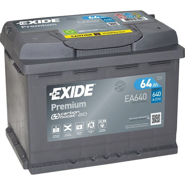 Batería de arranque EXIDE Premium EA 640 Pb, 101 009300 20