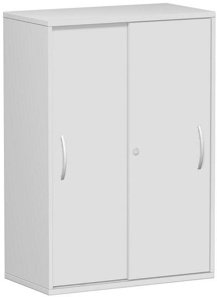 Estante superior de armario con puerta corredera geramöbel 25 mm, con patas, con llave, 800x425x1182, gris claro/gris claro, S-383502-LL