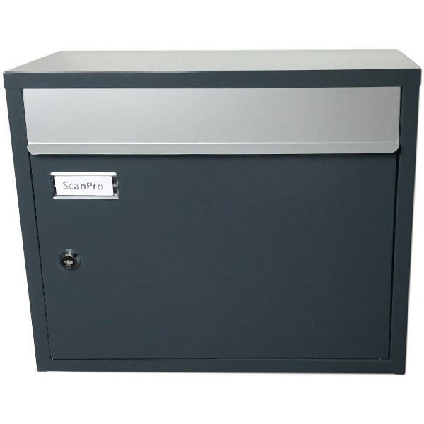 ScanProDesign Safepost 910 - con profundidad cómoda de 20 cm, gris antracita, 91056