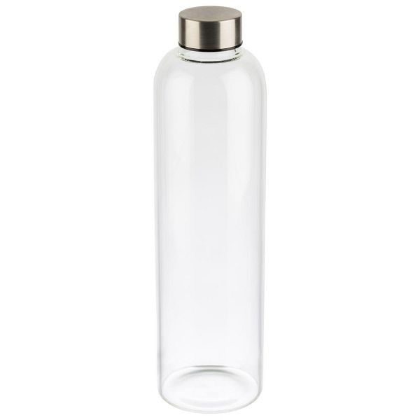 Botella APS, 7,5 x 7,5, altura 28,5 cm, Ø 7,5 cm, 1 litro, vidrio, transparente, 66909