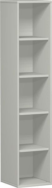 Estante geramöbel, 4 estantes decorativos, 400x425x1920, gris claro, N-10R504-L