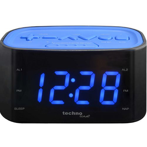 Reloj despertador de cuarzo Technoline azul, dimensiones: 140 x 88 x 70 mm, WT 465 azul