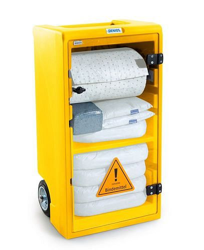 Equipo móvil de emergencia DENSORB, carpeta en amarillo Caddy Small, aceite, 290-816