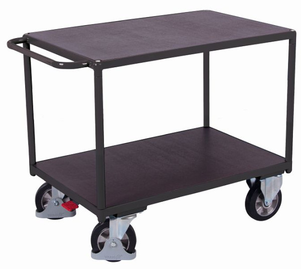 Carro de mesa para cargas pesadas VARIOfit con 2 zonas de carga, dimensiones exteriores: 1.190 x 700 x 925 mm (ancho x profundo x alto), sw-700.530/AG