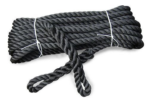 Cuerda de natación DENIOS PP, negra, 14 mm, por metros, 267-964