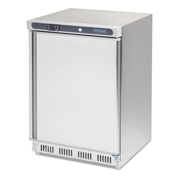 Congelador de sobremesa de acero inoxidable Polar modelo 140L, CD081