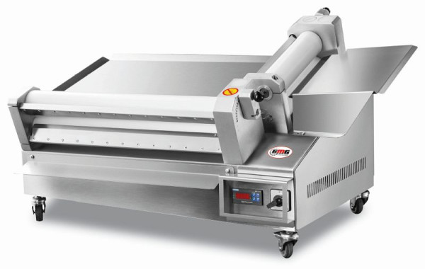 Máquina laminadora de masa GMG Ø 60 cm para pizzas redondas y cuadradas, espesor de masa ajustable, peso de masa variable 80-2000 g, TTA-60YH