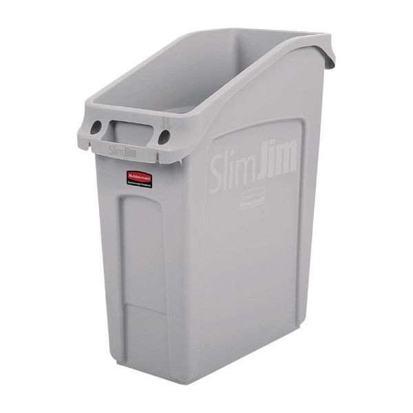 Cubo de basura Rubbermaid Slim Jim gris 49L, FC924