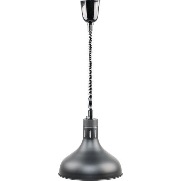 Lámpara de calor Stalgast para montaje en techo, negra, 0,25 kW, Ø 290 mm, BB0108002