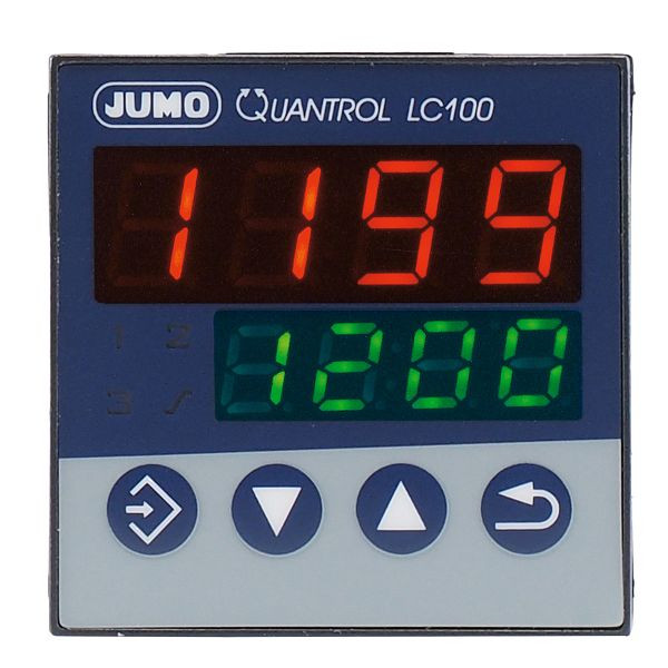 Controlador compacto JUMO, formato 48x48 mm, 110 a 240 V CA, número de contactos como contactos normalmente abiertos: 1, una salida de relé, 00605304