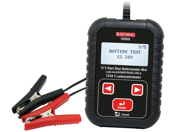 Busching StartStop probador de batería/sistema de carga "Mini", batería 12V/Ladesys.12/24V, 100900