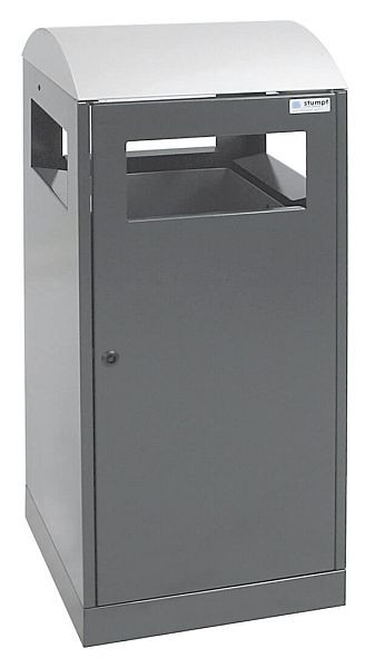 Separador de residuos contundentes A³-ES, gris antracita/acero inoxidable, contenedor interior galvanizado, 90 litros, 650-090-0-2-100