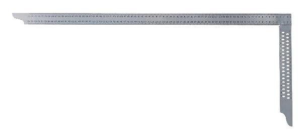 escuadra de carpintero ZN con escala en mm tipo B y orificios de marcado, longitud: 1000 mm, Z304