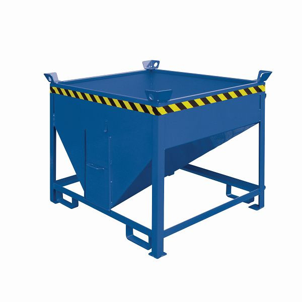Contenedor de silo industrial Eichinger con tobogán de salida, 750 litros azul genciana, 20541000000097