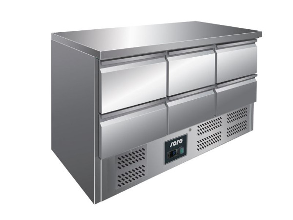 Mesa refrigeradora con cajones Saro modelo VIVIA S 903 Inox TOP - 6 x 1/2 GN, 323-10041