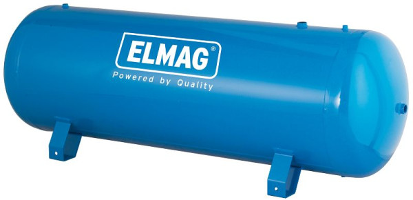Depósito de aire comprimido ELMAG tumbado, 11 bar, EURO L 500 CE, incl. manómetro y válvula de seguridad, 10153