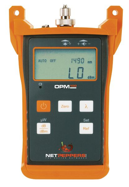 Medidor de nivel óptico NetPeppers para mediciones de fibra óptica OPM100, NP-FIBER100