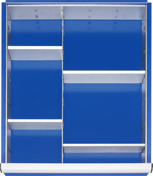 Serie de divisiones RAU, para altura de cajón de 180-360 mm, 1 divisor y 4 paneles enchufables, 09-200-14